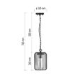 Lustra exterior IP44 negru 1xE27/15W Salvia ZGD070P Emos
