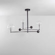 Candelabru modern cu 3 brate mobile din alama masiva si abajururi din sticla suflata, Universe, B061 SchwungHome