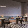 Lustra LED moderna El neagra abajur alb Ø50cm 12W, Maytoni