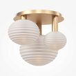 Plafoniera moderna Reels aurie abajur alb L46cm, Maytoni