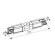 Element conexiune flexibila si alimentare 2 sine 3 circuite TRACK N 3c MWH Arelux TKN1019 MWH