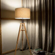 Lampadar modern trepied din lemn natural 1xE27/60W, Klimt PT1 137827 Ideal Lux