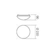 Plafoniera moderna alba baie IP44, Ibis 01-239 Smarter