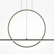 Lustra LED moderna Halo neagra abajur alb L11cm 40W, Maytoni