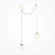Lustra LED moderna Twins neagra abajur alb Ø20cm 26W, Maytoni