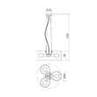 Lustra moderna neagra detalii cromate, Formi 01-1990 Smarter