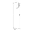 Lampadar LED modern neagra 8W/3000K Drill 01-4738 Redo