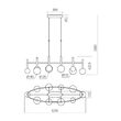 Lustră LED modernă dimabila aurie 44W/2700/3000K Bolla 01-4558 Redo