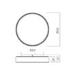 Plafonieră LED modernă albă telecomanda 55W Hover 01-4465 Redo