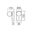 Aplică LED modernă bronz antichizat 5W/3000K Norma 01-4658 Redo