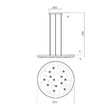Lustră LED modernă neagră 48.5W/3000K Neba 01-4403 Redo