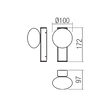 Aplică/Plafonieră LED modernă crom 5W 3000/4000K Ovum 01-4303 Redo