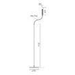 Lampadar LED modern bronz antichizat 8W/3000K Drill 01-4725 Redo