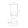 Lustră LED modernă dimabilă neagra 34W/3000K Atlas 01-4375 Redo