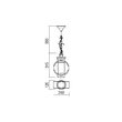 Lustra exterioara maro dispersor sticla IP23 1xE27/42W, Compass 9572 Redo