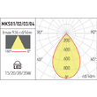 Spot LED IP54 UGR<19 20W/3000/4000/6000K XMask MKS02CCT MWH Arelux