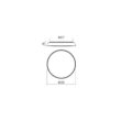 Plafonieră moderna alba dispersor PMMA LED 50W/5400lm/3000K, Erie 01-1681 Redo