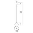 Lustra moderna maro abajur conic LED 13W/1235lm/3000K, Eiko 01-1985 Redo