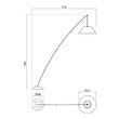Lampadar modern alb abajur textil 1xE27/42W, Fisher 01-1988 Redo