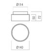 Spot LED il. direct/indirect 18W/4000K/1998 + 438 lm XRim RM02NW SBK Arelux