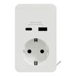 Unitate de birou S cu priza standard german si USB A/C, alb/gri, montaj aparent UNICA SYSTEM+ Schneider Electric, INS44050