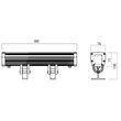 Proiector LED arhitectural IP65 XFLOW L 6W 4000K 300 mm 10°x60° AL-AN Arelux FO10NW10X60
