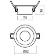 Spot incastrat XKONE LED GU10/PAR16 1x50W IP20 MWH Arelux KN01 MWH