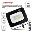 Proiector LED 10W, lumina neutra 4000 K, 1000lm, IP65, negru, ZS2213 Emos