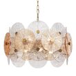 Lustra moderna Aster bronz abajur chihlimbar Ø62cm, Maytoni