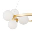 Lustra moderna Dallas aurie abajur alb Ø67cm, Maytoni