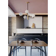 Lustra moderna negru mat+auriu abajururi sticla opal 6xE14/28W, Essential 01-2950 Smarter
