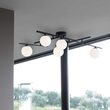 Plafoniera moderna neagra abajururi sticla 5xG9/4W, Atlas PL5 328218 Ideal Lux