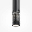 Lustra LED moderna Ordo neagra abajur fumuriu Ø8cm 8W, Maytoni
