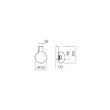 Aplica moderna Sinclair neagra sticla Pyrex LED 6.5W/769lm/3000K, 01-3240 Redo