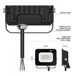 Proiector LED 10W, lumina neutra 4000 K, 1000lm, IP65, negru, ZS2213 Emos
