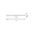 Aplica moderna neagra baie IP44 LED 18W/2400lm 3000K/4000K, Kali 01-3282 Redo