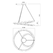 Lustra moderna Storm aurie LED 72W/9072lm 3000K/4000K/6000K, 01-3380 Redo