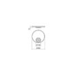 Aplica moderna alba  il. direct LED 28W/2968lm/3000K, Orbit 01-1698-TRIAC Redo