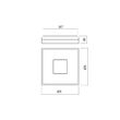 Plafonieră moderna aurie LED 42W/4368lm/3000K, Maya 01-1998 Redo