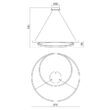 Lustra moderna alba LED 40W/4400lm/3000K, Torsion 01-1795 Redo