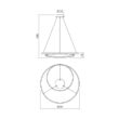 Lustra moderna alba LED 30W/3300lm/3000K, Torsion 01-1793 Redo