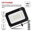 Proiector LED 20W, lumina neutra 4000 K, 2000lm, IP65, negru, ZS2223 Emos