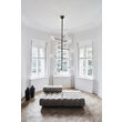 Candelabru modern cu 12 brate din alama masiva si abajururi din sticla suflata, RD 15, B100 SchwungHome