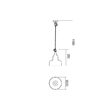 Lustra moderna champagne lemn antichizat 1xE27/42W, Kashi 01-2118 Redo