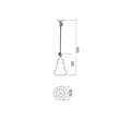Lustra moderna champagne lemn antichizat 1xE27/42W, Kashi 01-2117 Redo