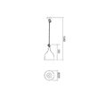 Lustra moderna champagne lemn antichizat 1xE27/42W, Kashi 01-2116 Redo