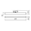Proiector LED liniar pe sina reglabil orizontal 0 - 355° 28/4000K/3552lm XLine LT01NW SBK Arelux