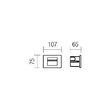 Aplica exterior IP65 gri asimetrica incastrabila LED 3W/117lm/4000K, Inner 9547 Redo