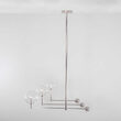 Candelabru modern cu 3 brate mobile din alama masiva si abajururi din sticla suflata, Universe, B061 SchwungHome