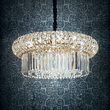 Candelabru modern auriu cristal 12xE14/40W, NABUCCO SP12 237794 Ideal Lux